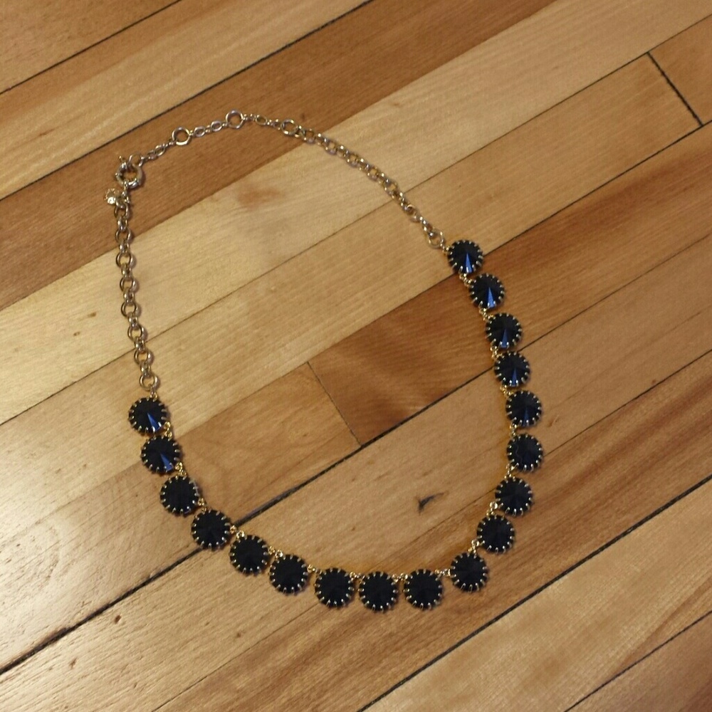 J.Crew navy and gold necklace